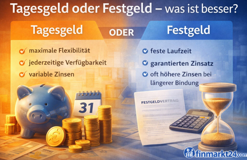 Tagesgeld oder Festgeld